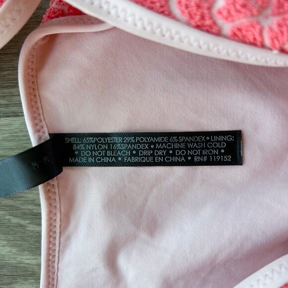 Urban Outfitters Out From Under Blossom Terry Cloth One Piece Swimsuit Pink - Picture 15 of 15